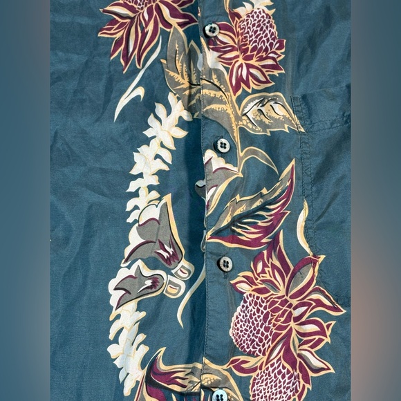 Vintage Hilo Hattie 100% silk button up Hawaiian shirt size XL - Picture 6 of 9